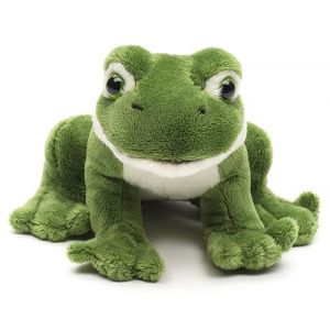 Uni-Toys - Peluche Grenouille Verte Assise &ndash; avec Voix vacillante &ndash; 13 cm (Longueur) &ndash; Peluche, Doudou (Uni-Toys Shop, neuf)