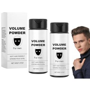 Poudre Volume Cheveux,2pcs Poudre Texturisante Cheveux,Poudres de Texture pour Hommes,Poudre Texture Cheveux Homme,Poudre Coiffante,Poudre Coiffante Homme,40g (mjy79go, neuf)