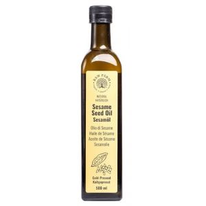 Raw Farm &ndash; Huile de s&eacute;same 500 ml &ndash; Press&eacute;e &agrave; froid et non raffin&eacute;e &ndash; Id&eacute;ale pour salades, vinaigrettes ou soins de la peau &ndash; V&eacute;gan (Raw Farm, neuf)