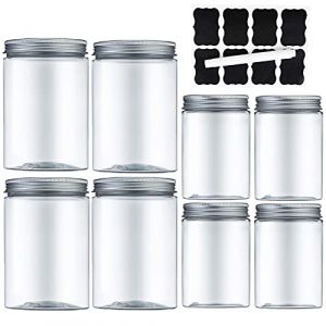 MEIXI Boite Hermetique Alimentaire, Boite de Conservation Alimentaire Bocal Plastique Transparent 8 St&uuml;ck (4 St&uuml;ck 600ml + 4 St&uuml;ck 300ml) Recipient (3.6L) (Pifei-Pipi, neuf)