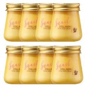 Cr&egrave;me visage &agrave; la bave d'escargot, soin hydratant &agrave; la bave d'escargot, cr&egrave;me anti-rides, escargots hydratante anti-rides et rajeunissante &agrave; la bave, escargots r&eacute;paratrice v&eacute;gane pour (8pcs) (郑州琦煜电子商务有限公司, neuf)