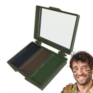 Maquillage de camouflage pour le visage,Peinture de camouflage pour le visage,Maquillage couleurs camouflage - Peinture de corps de visage de camouflage longue durée avec miroir, dissimulation de (haomn, neuf)