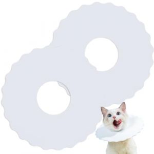 Minerve pour chiens chats, 2 pièces protection récupération, collier souple pour animal compagnie, protection contre fuites chat, coussin protection collier réglable pour récupération après (TQP CADEAU SARL, neuf)
