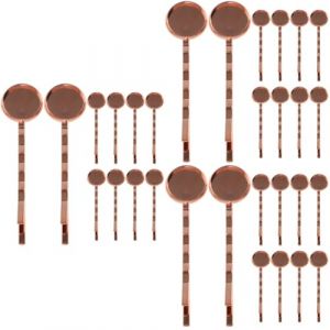 DOITOOL 3 ensembles Fabrication De Pinces &Agrave; Cheveux Pour Enfants Pour Chignons De Base Mini-Lunettes Rondes Petit Plateau Pinces Pour Femmes Petite Pince &Agrave; Cheveux 20 pi&egrave;ces * 3 (Facing the Ocean, neuf)