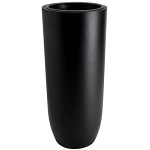 VIVANNO Vase de Sol SOLERIO en Fibre de Verre Noir Mat 80x33 cm, r&eacute;sistant au Gel et aux intemp&eacute;ries, pour l'int&eacute;rieur et l'ext&eacute;rieur, Jardin terrasse Balcon (AE Trade, neuf)