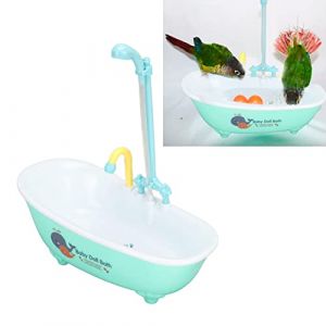 CCYLEZ Baignoire pour Oiseaux, Baignoire Automatique pour Perroquet électrique avec Robinet, Douche Automatique, Bains d'oiseaux pour Perruches, Perruches, Calopsittes (yanmeerU, neuf)