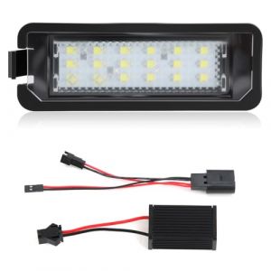 Plaque D'immatriculation LED Auto pour Golf 4 5 6 MK4 MK5 MK6, Éclairage Plaque Immatriculation pour Passat Polo CC Eos Scirocco Beetle Lupo, Feux Arrière 18 SMD pour Seat Ibiza Leon Exeo Altea (ZhanXingBoFu, neuf)