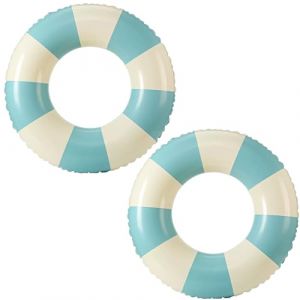 2 pcs Bou&eacute;e de natation, matelas pneumatique gonflable, pneus de piscine gonflables pour enfants et adolescents pour la baignade estivale en piscine (Bleu ciel-70) (DINGJIEZHONG, neuf)