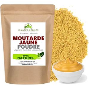 Graines de Moutarde Jaune en Poudre 100% naturelles - Idéal Recette Moutarde Maison à l'Ancienne - Sachet Fraîcheur Hermétique Refermable (100g) (PLANTES & EPICES, neuf)
