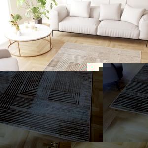 TAPISO Crystal Tapis Poils Courts Moderne Beige Marron Cr&egrave;me Blanc Motif Lignes Effet 3D Brillant Doux Tapis Salon Chambre Adulte Salle &agrave; Manger Oeko-TEX 300 x 400 cm (TAPISO-FR, neuf)