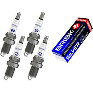 BRISK Silver DR17YS-9 1463 Bougies d'allumage Essence GPL GNV Autogas, 4 pièces (Zuendkerzen-Express, neuf)