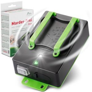 Gardigo® Répulsif Martre Flex – Anti-Martre Ultra Efficace à Ultrasons & Flash LED – Fonctionne sur Piles ou Batterie Voiture – Idéal pour Voitures, Greniers, Étables – Portée 60m² (tevigo gmbh, neuf)