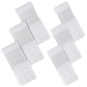 kurkip 6 Pièces Extension de Soutien Gorge, Rallonge Soutien Gorge 3 Rangs 2 Crochets 3 Crochets, Gorge D'extension de Soutien, Doux Confort Élastique, Convient aux Femmes (Blanc) (HUAN Shop, neuf)