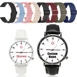 QSZ Montre &agrave; Gousset D'infirmi&egrave;re Personnalis&eacute;e Ic&ocirc;ne de Nom Personnalisable Montres &agrave; Clip de Ceinture pour Femme Adapt&eacute;e aux M&eacute;decins Infirmi&egrave;res et Personnel M&eacute;dical (Montre d'infirmi&egrave;re - Texte) (QSZ Store, neuf)