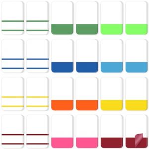 Yarotm Marque Page Adhesif - 480 Pi&egrave;ce Onglets Adh&eacute;sifs Repositionnables Grand 4x2.5cm - 12 Couleurs Marqueurs Autocollants Page Sticker Index Tabs pour le Bureau, les &eacute;tudiants, &eacute;tiquettes de Lecture (Droking, neuf)