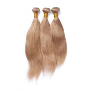 Larafona Hair Tissage Lisse Blond 27# Naturel Tissage Humain Cheveux 100% Remy Brésilien Meches Extensions (16"18"20") (Larafona Hair Extensions and Wigs, neuf)