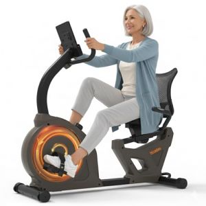 Niceday V&eacute;lo d'Appartement Semi-Allong&eacute; Magn&eacute;tique, V&eacute;lo Couch&eacute; 16 Niveaux R&eacute;sistance, Velo Semi Allong&eacute; Roue Transport, Impulsion&Ecran LCD, Velo d appartement Semi Allong&eacute; Si&egrave;ge R&eacute;glable Ergonomique (NICEDAY FITNESS, neuf)