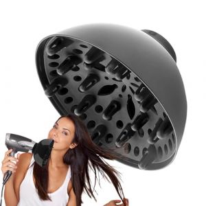 Attachement diffuseur du s&egrave;che-cheveux boucl&eacute;, s&eacute;choir &agrave; s&eacute;choir Attachement du diffuseur - r&eacute;glable de 1,4 pouce &agrave; 2,6 pouces, accessoires de style pour le coiffeur de coiffure de voyage. (closik, neuf)