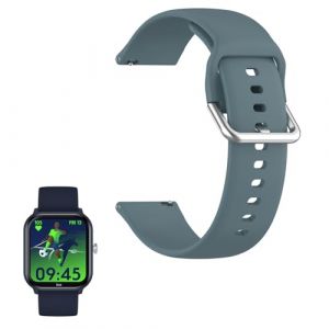 YANGC Compatible pour Mode Silicone Classique Bracelet De Remplacement Compatible pour ICE-WATCH Montre Connect&eacute;e enfant ICE smart junior 2.0 1,75 Pouces (Gris) (SkyBand, neuf)