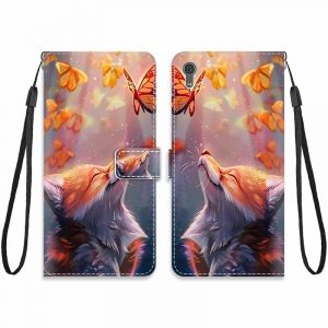 KARTXITAI Cuir Coque Compatible avec Sony Xperia XA1 Ultra Antichoc avec Support Clapet Design Motif Drôle Étui Bumper Portefeuille Magnétique Créatif Case Cover Housse-Renard,Papillon (KARTXITAI, neuf)