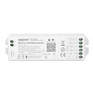 LGIDTECH WL5 Bande lumineuse LED 5 en 1 Contrôleur pour 5050 3528 2835, contrôle par application smartphone sans hub supplémentaire - Assistant vocal Amazon Alexa Google Home, DC12-24V,Max 15A (LongIsland, neuf)