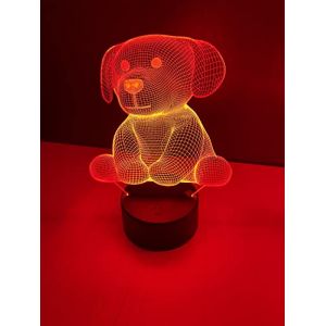 Générique Veilleuse Enfant 3D - Veilleuse Effet 3D - Lampe de Chevet - Veilleuse Bébé (Ourson) (RJM Concept, neuf)