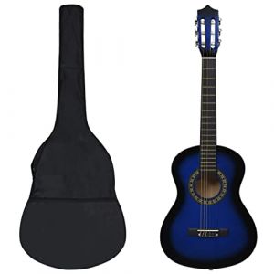 vidaXL Jeu de Guitare Classique pour Débutants 8 pcs Instrument d'Apprentissage de Musique Musical Musicien Amateur Enfants Bleu 1/2 34" (KOZAK VIVI XP Kft., neuf)