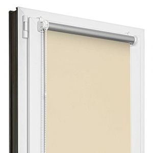 Estika Store occultant Thermique sans percage - Ecrue - 105 x 120 cm - Store Enrouleur sans percage, Stores intérieurs pour Porte ou Fenetre, Protection Thermique (Estika, neuf)