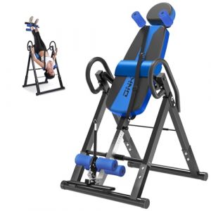 Banc d'inversion, entraîneur de gravité Pliable, Table d'inversion avec 3 Angles d'inversion, Banc d'étirement pour soulager la Colonne vertébrale, Poids de l'utilisateur jusqu'à 150 kg (Bleu) (DnKelar-EU, neuf)