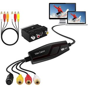 DIGITNOW! Vidéo Capture Transfère Le Format Hi8 VHS vers Un DVD Numérique pour Windows 10 / Mac, Le Graveur Vidéo avec Un Adaptateur Scart / AV (TECH COVER SRL, neuf)