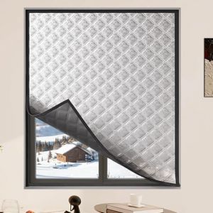 Kit D'isolation De Fen&ecirc;tre Rideau De Isolation Thermique Pour Fen&ecirc;tres En Feuille D'aluminium, 50x100cm 120x150cm 160x200cm Couverture De Fen&ecirc;tre Thermique Anti Froid Film D'isolation(130x190cm) (MMYMY, neuf)