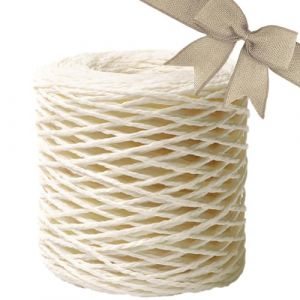 Générique Ruban De Raphia - Rouleaux Raphia À Crochete, 150m Fil De Raphia Naturel, Fil De Raphia Pour Sac En Crochet, Panier Au Crochet (qukoper, neuf)