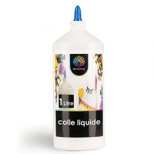 OfficeTree 1000 ml Colle Liquide Transparente - Colle Blanche Loisir Creatif - Colle Blanche Liquide - Clear Glue - Colle Liquide Loisirs Creatifs - Sans Solvant - Colle Enfant (ILP GmbH, neuf)