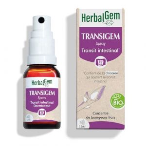 HerbalGem Spray Transigem Bio - Transit intestinal Complexe de Gemmoth&eacute;rapie Concentr&eacute;e 15 ml (iNaturalHealth, neuf)