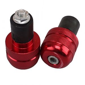 Heart Horse 2pcs 22 mm (7/8") Embout de guidon de moto, CNC aluminium bouchons moto guidon, Extrémités de Guidon de Moto capuchons de guidon pour moto scooter vélo stree bike pit bike (Rouge) (YYGS_AMZgb, neuf)