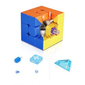 Moyu Super RS3M 3x3 Magic Cube, Professional 3x3 Puzzle Cube Stickerless Magnetic Master Cube Magnetic Cube Gift for Speed Cuber(Magnetic Version) (MoYu FR, neuf)