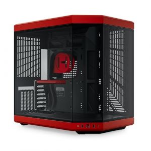 Hyte Y70 Bo&icirc;tier de Jeu ATX Moderne et esth&eacute;tique &agrave; Double Chambre en Verre tremp&eacute; pour Tour Moyenne avec c&acirc;ble &eacute;l&eacute;vateur PCIE 4.0 Inclus, Rouge (CS-HYTE-Y70-BR) (Realtime Distribution, neuf)