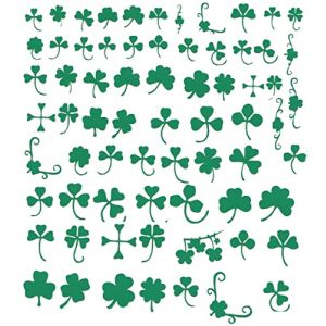 Clover Collection Flowers Plante (autocollants pour ongles en forme de fleurs et collants, vert) (Kaz Creations, neuf)