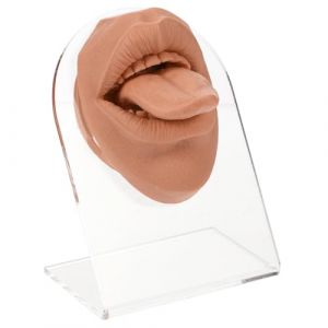 WRITWAA 1Ensemble Perçage Fausse Bouche et Langue pour Entraînement Pratique de Piercing Support de Simulation Réaliste pour Apprentissage (Saieli, neuf)