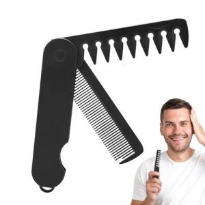 Peigne à barbe pliable - peigne à cheveux pliable pour hommes | Peigne à cheveux pliable | 2 en 1 Pocket Combers | fine portable et peigne à dents larges pour maintenir, unirtar et styles (qifeo, neuf)
