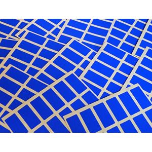 Lot de 200 étiquettes autocollantes rectangulaires Bleu roi 25 x 12 mm (Minilabel, neuf)