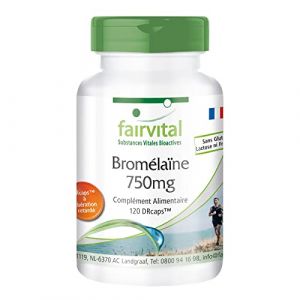 Fairvital | Bromélaïne 750mg - Fortement dosé - VEGAN - 120 gélules - Enzyme d'Ananas - Broméline (Fairvital - substances vitales bioactives, neuf)