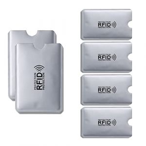 Aidqxbaoer Protecteur de Carte Porte-Monnaie Anti RFID FRAUDE Etui Carte Bancaire Anti Piratage,Étui protége des Cartes de crédit Carte Bleue sans Contact (6 Pack RFID Pochette Protection Porte Carte) (Aidqxbaoer, neuf)