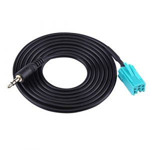 Câble auxiliaire 6 Broches vers 3,5 mm pour autoradio Espace Laguna Scenic Trafic Twingo Modus Master (Reminnbor, neuf)