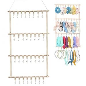 Organisateur D&rsquo;arcs De Cheveux - Porte-bandeau | Organisateur Mural De Pinces &Agrave; Cheveuxx, Support De Rangement Pour Attaches De Cheveux, Pr&eacute;sentoir D'arc &Agrave; Plusieurs Niveaux | Support De Rangement (TheEdgeCo, neuf)