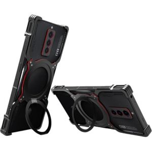 Coque de protection en m&eacute;tal sans bords for pare-chocs et dissipation de la chaleur compatible avec ZTE Nubia RedMagic 8 Pro / Red Magic 8 Pro+ avec support magn&eacute;tique MagSafe et protection d'objectif (JINXIUK Store, neuf)