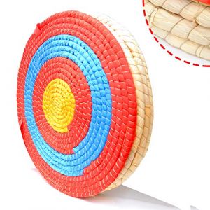 Cibles de tir &agrave; l'arc, Cible Traditionnelle en Paille Faite &agrave; la Main - 4 Couches de cibles &eacute;paisses pour Le tir &agrave; l'arc, Arc &agrave; fl&egrave;ches, arbal&egrave;te, Arc recurve & Arc &agrave; poulies(4 &eacute;tages) (FYANER, neuf)