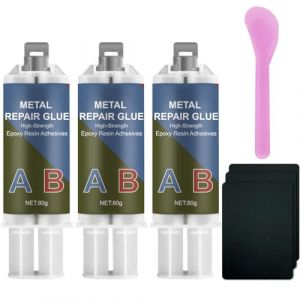 WAN2TLK Colle métallique 240 g - 2 composants - Colle époxy extra forte pour le collage du métal, de l'acier inoxydable, du bois, de la céramique - Colle à souder pour la réparation, la fonte (YAMAXUN-USA, neuf)