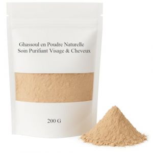 Ghassoul du Maroc en Poudre 200g – Argile Naturelle – Masque Visage et Cheveux – Nettoyant, Équilibrant, Détoxifiant – 100% Pur Sans Additifs (ZAYANNE, neuf)