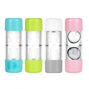 4 PCS R&eacute;cipient pour Lentilles de Contact Rigides, &Eacute;tui Herm&eacute;tique Compact de Voyage pour Lentilles RGP, Bo&icirc;te Lentilles Color&eacute;e en Rose, Blanc, Bleu, Vert, Rangement S&eacute;curis&eacute; et Hygi&eacute;nique (HaoShiShiDa, neuf)